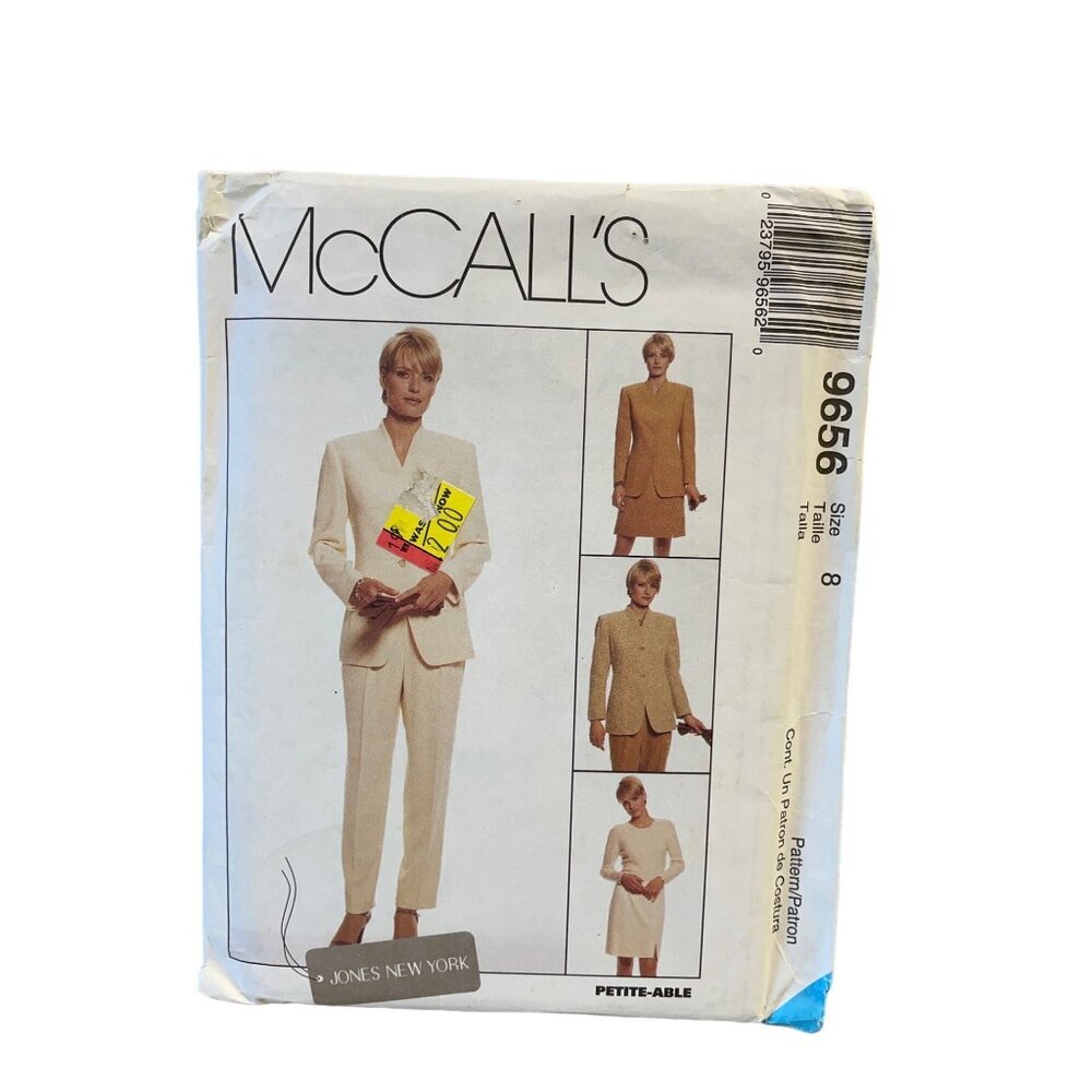 McCalls Sewing Pattern 9656 Jacket Skirt Pants Misses‎ Size 8